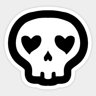 Heart Skull Sticker